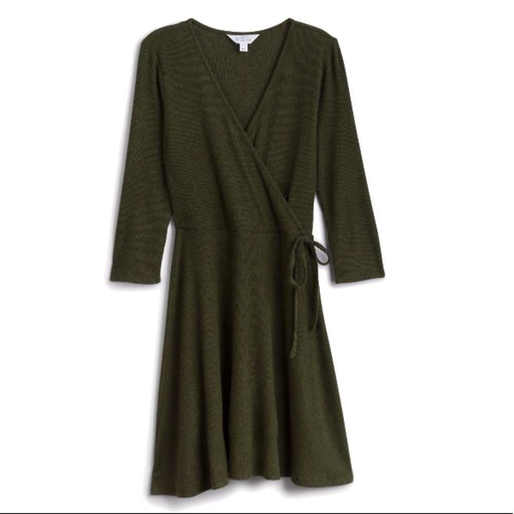 Spruce & Market + Faux wrap dress + green + Sz XS